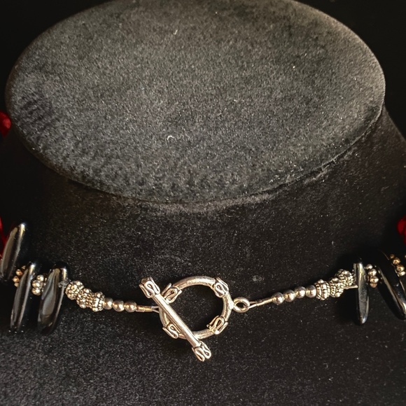 Red Nugget Turquoise Necklace and Matching Bracelet - Picture 4 of 4